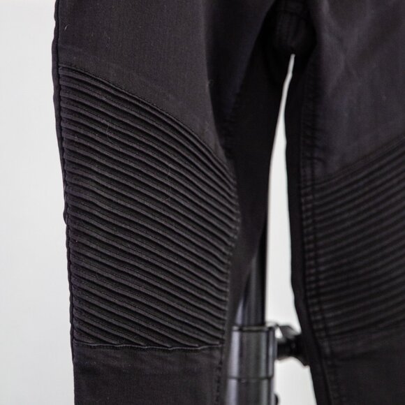 Black Moto Pants with Zipper Details - Picture 3 of 10